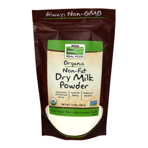 251026033550774_1 Non-Fat Dry Milk Organic, 12 oz by Now Foods (Pack of 3) - Image 1